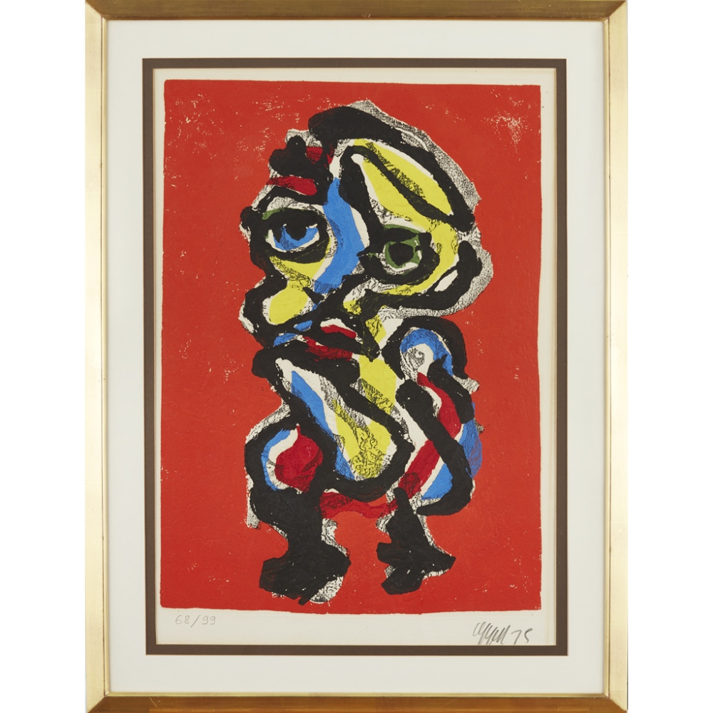 [§] KAREL APPEL (DUTCH 1921-2006) COMPOSITION (RED HEAD) Signed and dated '75 in pencil, no. 68/ - Image 2 of 2