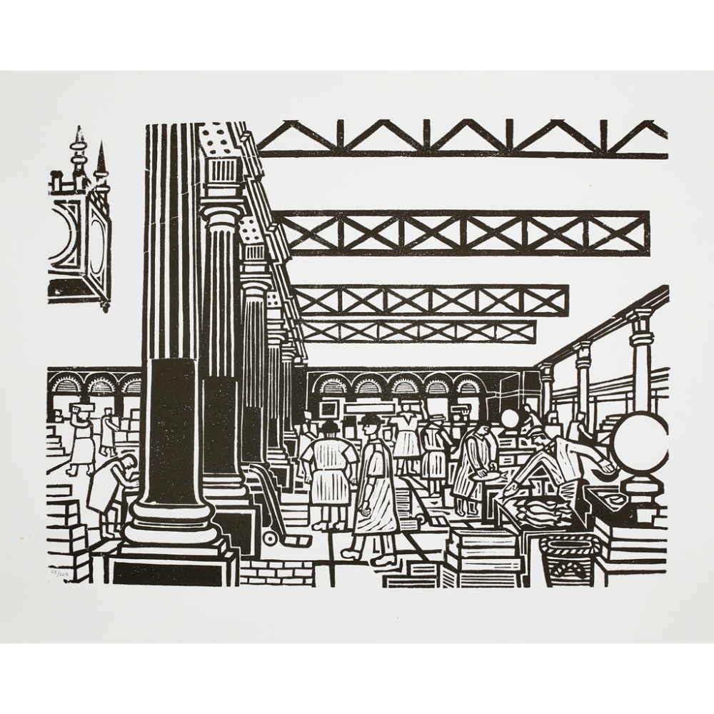 [§] EDWARD BAWDEN C.B.E., R.A. (BRITISH 1903-1989) BILLINGSGATE FISH MARKET Numbered 23/255 in