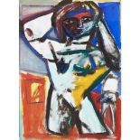 [§] IAN COOK R.S.W. (SCOTTISH CONTEMPORARY) WOMAN II Signed, acrylic on paper 82cm x 58cm (32.25in x