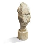 JULIAN SCHNABEL (AMERICAN B.1951) MAQUETTE FOR 'HEAD ON A STUMP' Plaster maquette from which a