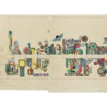 [§] SIR EDUARDO PAOLOZZI K.B.E., R.A., H.R.S.A. (SCOTTISH 1924-2005) STUDY FOR TOTTENHAM COURT