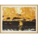 [§] JOHN HOUSTON O.B.E., R.S.A., R.S.W., R.G.I. (SCOTTISH 1930-2008) SUNSET OVER THE SEA Signed
