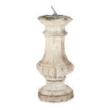 BLASHFIELD TYPE STONE AND BRONZE SUNDIAL 19TH CENTURY the bronze sundial with hour, calendar and