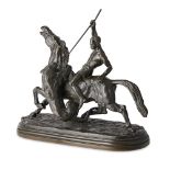 ISIDORE JULES BONHEUR (FRENCH, 1827-1901) AFRICAN RIDER bronze, mid-brown patina, modelled with a