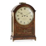 REGENCY MAHOGANY BRACKET CLOCK, BY FINER & NOWLAND, LONDON EARLY 19TH CENTURY the domed top fitted