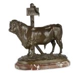 ISIDORE JULES BONHEUR (FRENCH, 1827-1901) PRIZE BULL bronze, mid-brown patina, signed I. BONHEUR,