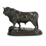 ISIDORE JULES BONHEUR (FRENCH, 1827-1901) BULL bronze, mid-brown patina, signed I. BONHEUR to the