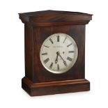 WILLIAM IV MAHOGANY LIBRARY CLOCK, SIGNED H. & R. MILLAR, EDINBURGH EARLY 19TH CENTURY the moulded