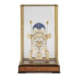 ENGLISH HARRISON-TYPE SKELETON 'SEA' CLOCK WITH MOON PHASE 20TH CENTURY by Sinclair Harding, the