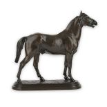 ISIDORE JULES BONHEUR (FRENCH, 1827-1901) STANDING HORSE bronze, mid-brown patina, signed ISIDORE.