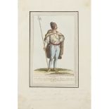 GROUP OF SIXTEEN EUROPEAN COSTUME STUDIES LATE 18TH/ EARLY 19TH CENTURY hand-coloured engravings