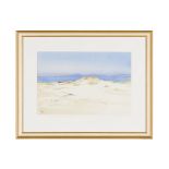 [§] MARY HOLDEN BIRD (SCOTTISH D.1978) BEACH SCENE signed with monogram, watercolour 33cm x 49.