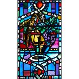 [§] WILLIAM WILSON (1905-1972) STAINED AND LEADED GLASS PANEL, CIRCA 1954 the panel depicting a