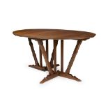 ARTHUR ROMNEY GREEN (1872-1945) ARTS & CRAFTS OAK DROP-LEAF TABLE, CIRCA 1910 with oval top with