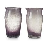 JOHN MONCRIEFF LTD., PERTH MATCHED PAIR OF 'MONART' AMETHYST GLASS VASES, CIRCA 1930 each with