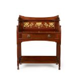 SHAPLAND & PETTER, BARNSTAPLE ARTS & CRAFTS MAHOGANY INLAID SIDE TABLE, CIRCA 1900 the