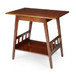 TASMANIAN SCHOOL ARTS & CRAFTS BLACKWOOD OCCASIONAL TABLE, CIRCA 1910 the rectangular top raised