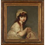 SIR THOMAS LAWRENCE P.R.A. (BRITISH, 1769-1830) STUDY FOR A PORTRAIT OF A YOUNG GIRL Oil on canvas