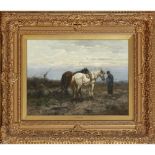 [§] JOHAN FREDERIK CORNELIS SCHERREWITZ (DUTCH, 1868-1951) A REST IN PLOUGHING Signed, oil on canvas