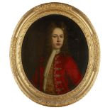 CIRCLE OF WILLIAM AIKMAN (SCOTTISH, 1682-1731) PORTRAIT OF A GENTLEMAN IN A RED COAT Oil on