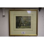 After George Morland Snipe, duck and partridge shooting Handcoloured engravings, 12cm x 15cm (4)