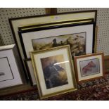 Various prints related to horses and horse racing