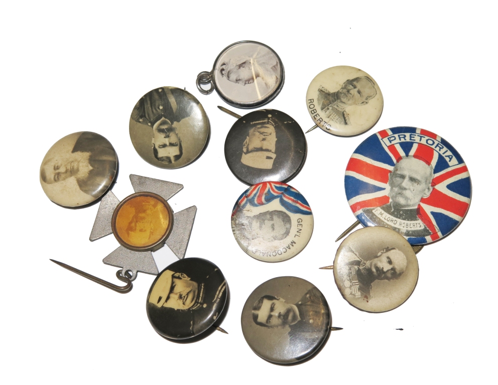 Twelve Boer War generals badges