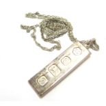 A silver ingot chain