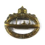 A First World War German U-Boat badge, marked Walter Schot on the reverse, 5cm wide