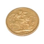 A young head Victorian gold sovereign 1880