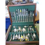 A canteen of plated cutlery for six, in original box