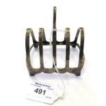 A four division silver toast rack