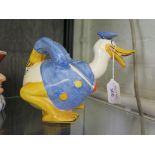Walt Disney: A Wade Heath novelty teapot in the form of Donald Duck, 16cm high