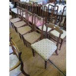 A William IV mahogany dining chair and a set of four Edwardian cane seated bedroom chairs (5)