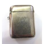 A large silver vesta case