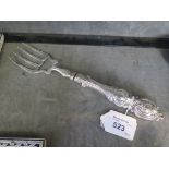A silver bread fork, Birmingham 1864 marked Y&W
