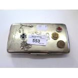 A fine Russian silver (84 zolotniki) cigarette case, with maker's mark to both internal panels,