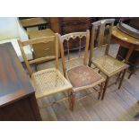 Three various Edwardian bedroom chairs (3)