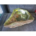 A large onyx bowl, diamond shaped, 28cm long, 8cm high