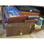 A large quantity of collectors trays and boxes containing butterflies, as found