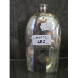 A silver plated spirit flask by Elkington & Co