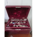 A jewellery box of costume jewellery