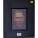 Julian Gordon Mitchell Head portrait of a man Oil on board, signed verso 17cm x 12cm