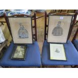 Two prints of 19th century French costume by Dupin Fils 29cm x 20cm and two other prints