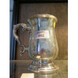 A one pint silver baluster tankard, Birmingham 1964