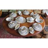 A Mason's Regency pattern breakfast and dinner service for six place settings including teapot and