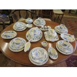 A Mason's Regency pattern breakfast and dinner service for six place settings including teapot and