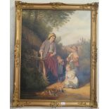 Andre de Moller Mother and children, 19th century style Oil on canvas, signed verso and dated