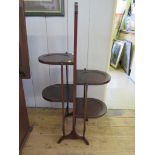 A mahogany four tier folding cakestand 90cm high