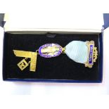 A silver gilt Past Masters Masonic jewel, for the Librarius Lodge No. 6966 presented in 1970